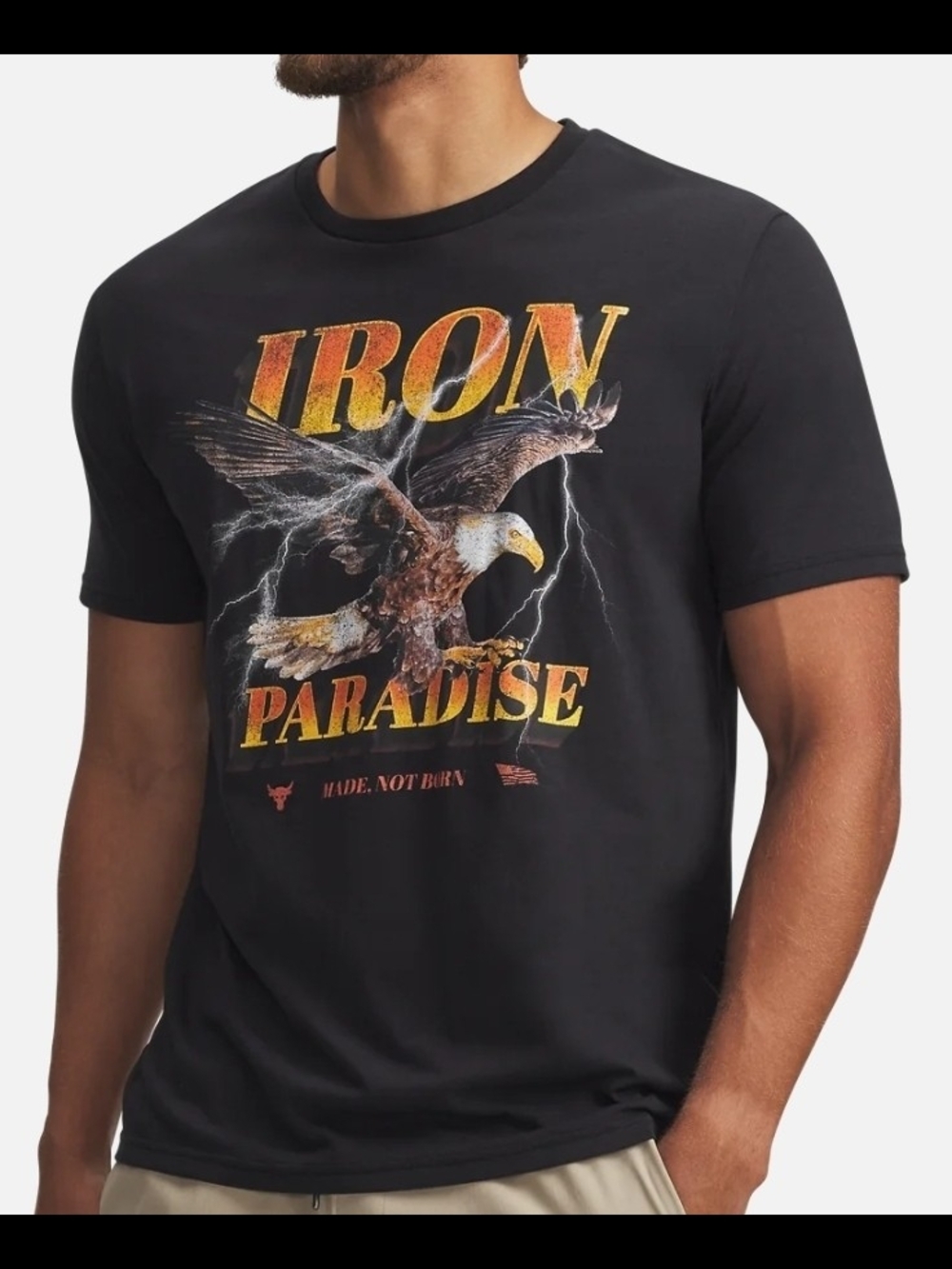 Under Armour Project Rpck Black 'Iron Paradise' Eagle Graphic Tee